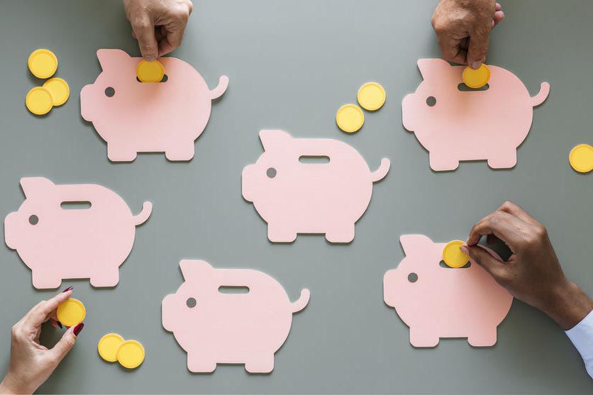 Piggy bank future money savings investment